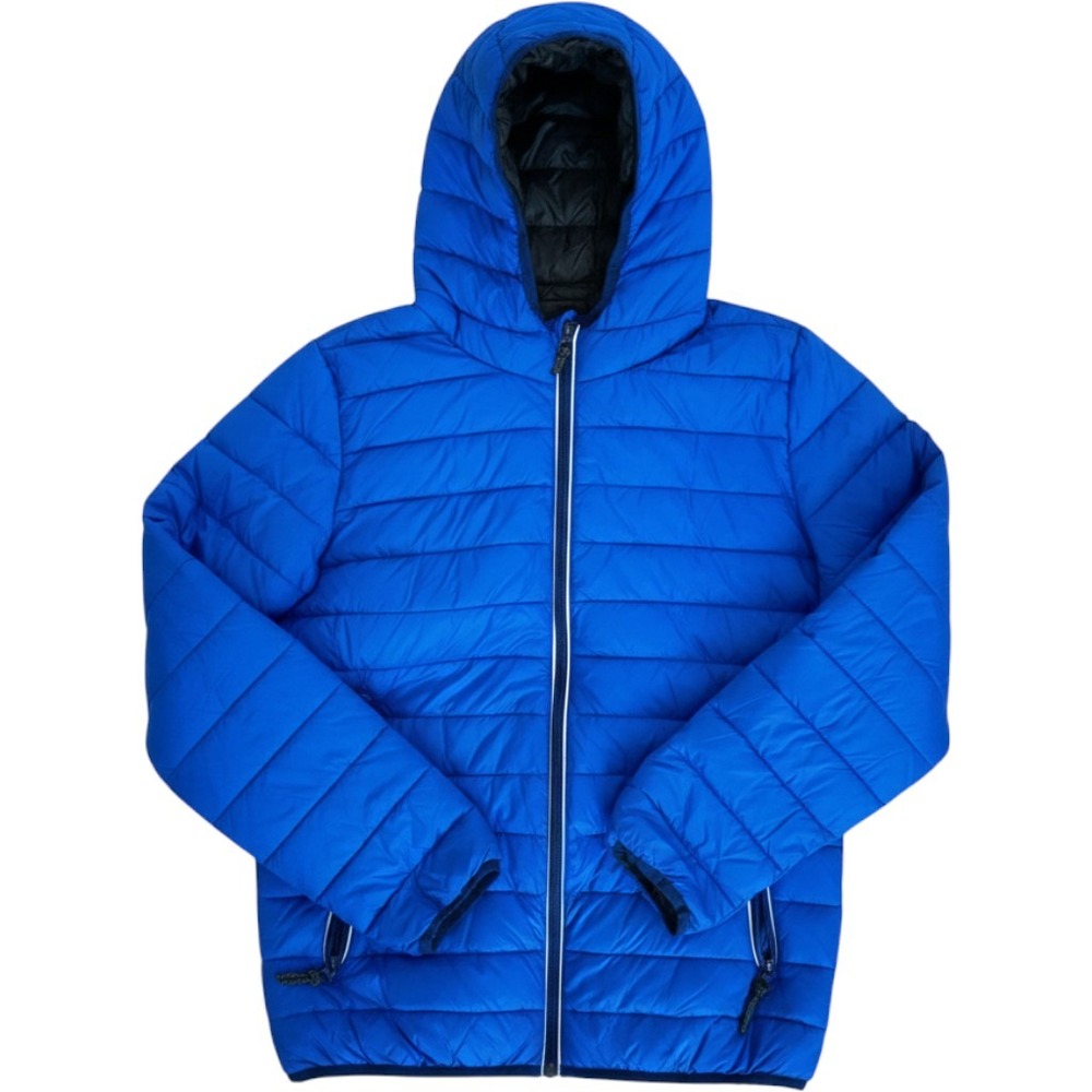 Boden Kids Magic Portal Packable Puffer Jacket Blue Water Resistant Size 13-14Y